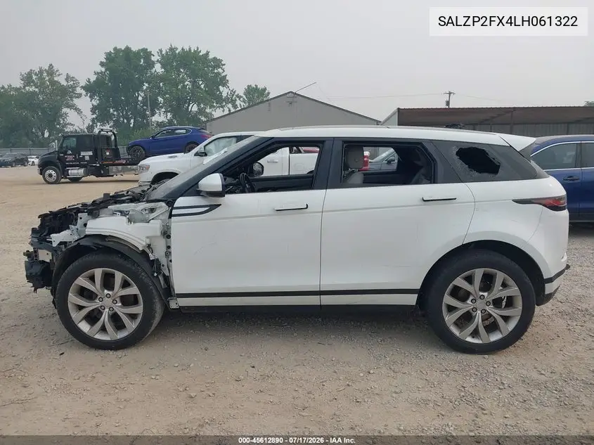 2020 Land Rover Range Rover Evoque Se VIN: SALZP2FX4LH061322 Lot: 45612890