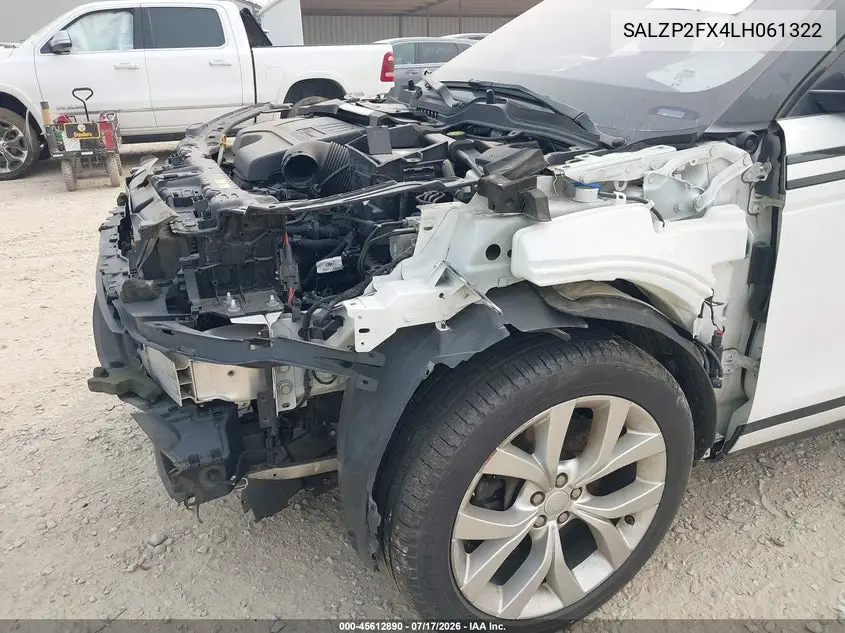 2020 Land Rover Range Rover Evoque Se VIN: SALZP2FX4LH061322 Lot: 45612890