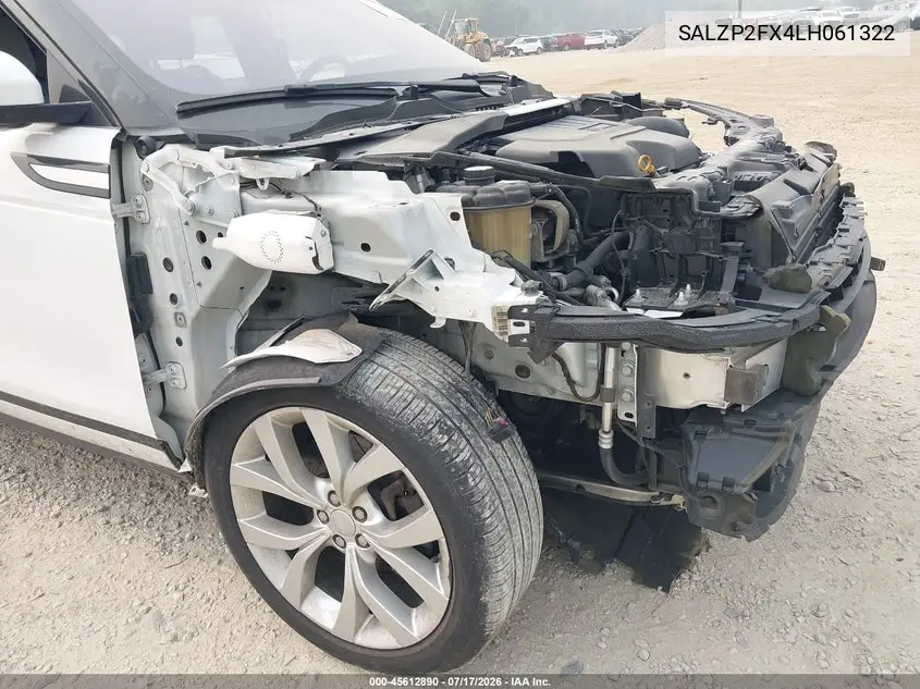 2020 Land Rover Range Rover Evoque Se VIN: SALZP2FX4LH061322 Lot: 45612890