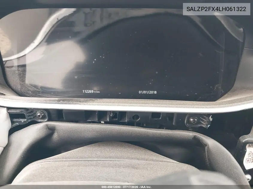 2020 Land Rover Range Rover Evoque Se VIN: SALZP2FX4LH061322 Lot: 45612890