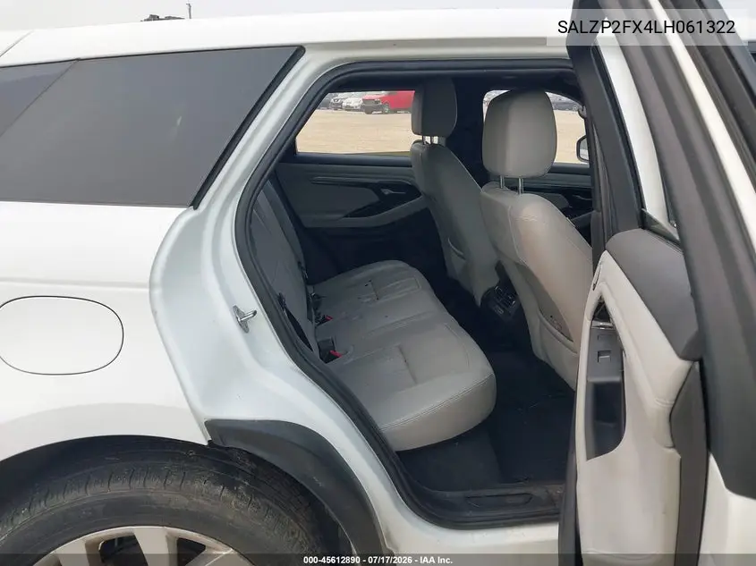 2020 Land Rover Range Rover Evoque Se VIN: SALZP2FX4LH061322 Lot: 45612890