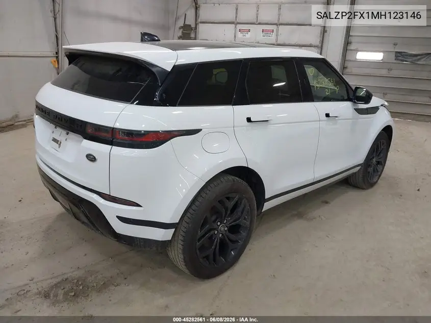 2021 Land Rover Range Rover Evoque Se VIN: SALZP2FX1MH123146 Lot: 45282561