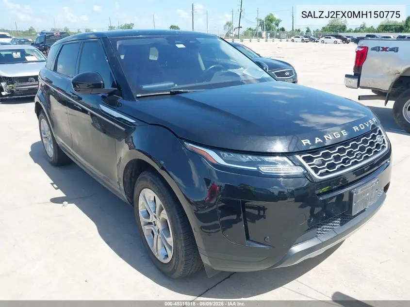 2021 Land Rover Range Rover Evoque S VIN: SALZJ2FX0MH150775 Lot: 45319818