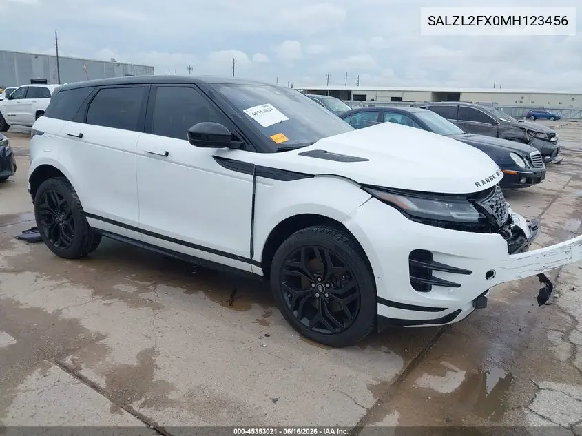 2021 Land Rover Range Rover Evoque R-Dynamic Se VIN: SALZL2FX0MH123456 Lot: 45353021