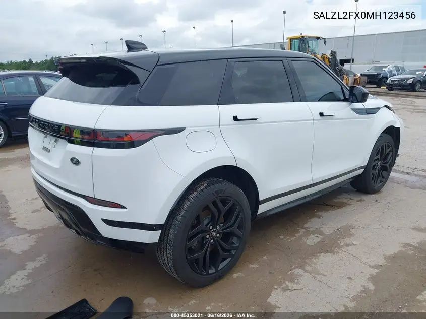 2021 Land Rover Range Rover Evoque R-Dynamic Se VIN: SALZL2FX0MH123456 Lot: 45353021