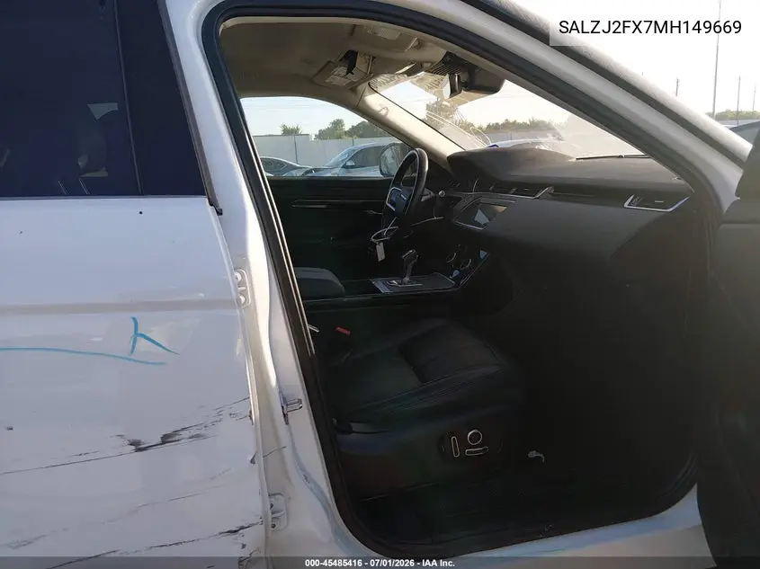 2021 Land Rover Range Rover Evoque S VIN: SALZJ2FX7MH149669 Lot: 45485416