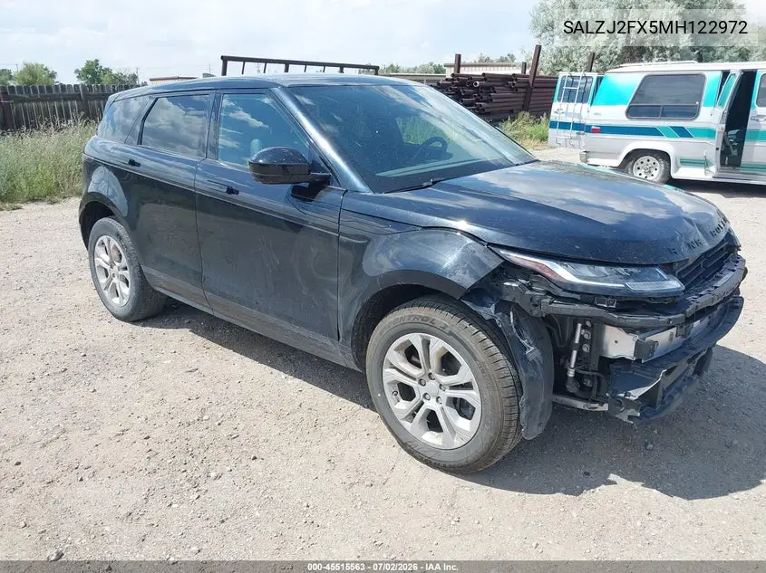 2021 Land Rover Range Rover Evoque S VIN: SALZJ2FX5MH122972 Lot: 45515563