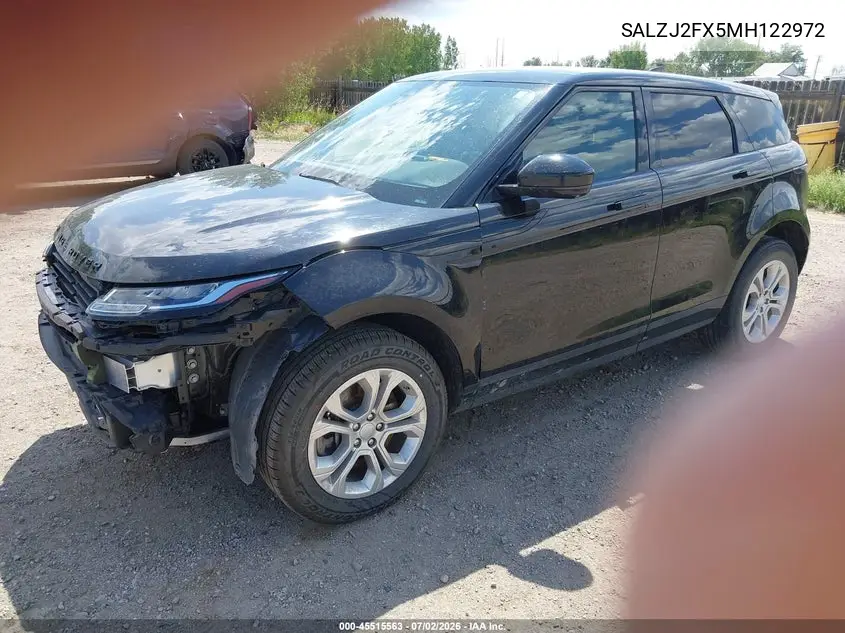 2021 Land Rover Range Rover Evoque S VIN: SALZJ2FX5MH122972 Lot: 45515563