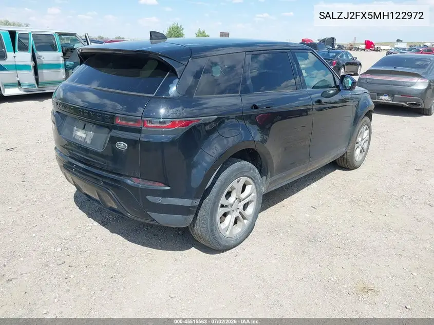 2021 Land Rover Range Rover Evoque S VIN: SALZJ2FX5MH122972 Lot: 45515563
