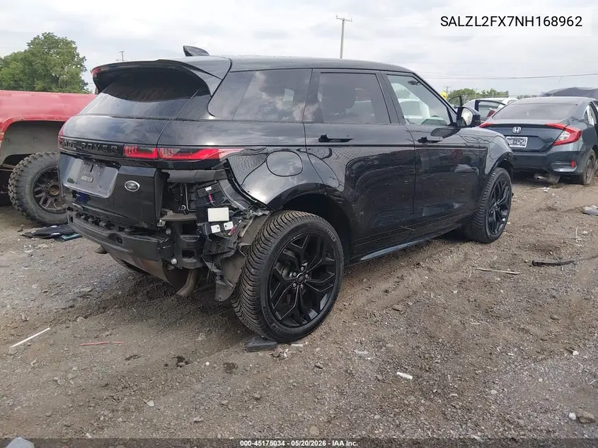 2022 Land Rover Range Rover Evoque R-Dynamic Se VIN: SALZL2FX7NH168962 Lot: 45175034