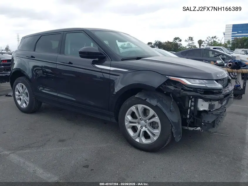 2022 Land Rover Range Rover Evoque S VIN: SALZJ2FX7NH166389 Lot: 45187204
