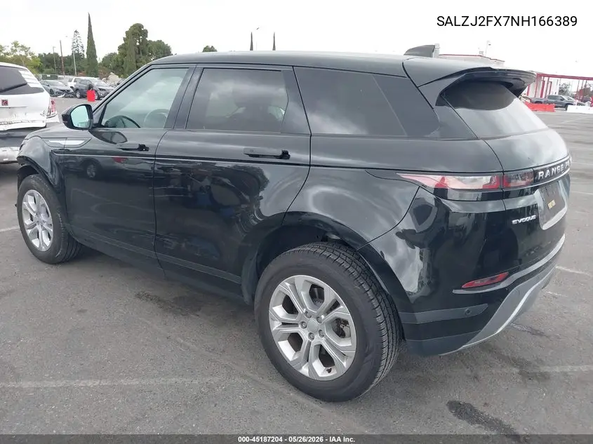 2022 Land Rover Range Rover Evoque S VIN: SALZJ2FX7NH166389 Lot: 45187204