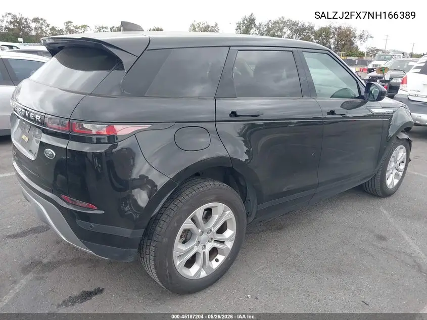 2022 Land Rover Range Rover Evoque S VIN: SALZJ2FX7NH166389 Lot: 45187204