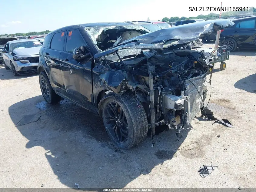 2022 Land Rover Range Rover Evoque R-Dynamic Se VIN: SALZL2FX6NH165941 Lot: 45219078