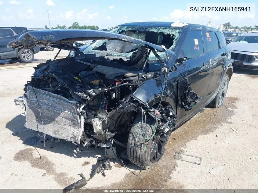 2022 Land Rover Range Rover Evoque R-Dynamic Se VIN: SALZL2FX6NH165941 Lot: 45219078