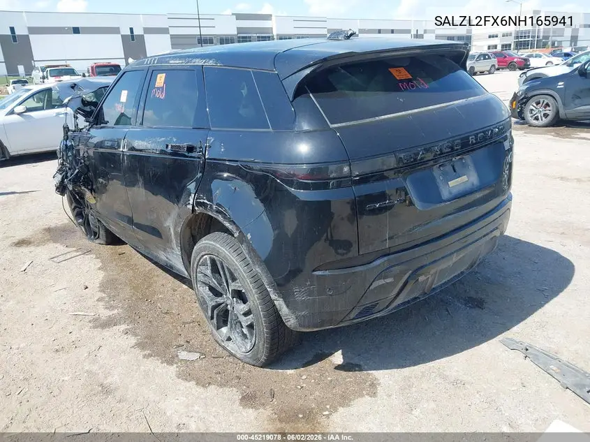 2022 Land Rover Range Rover Evoque R-Dynamic Se VIN: SALZL2FX6NH165941 Lot: 45219078