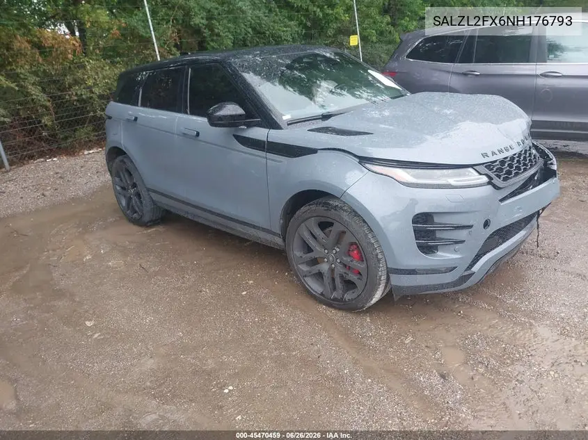 2022 Land Rover Range Rover Evoque R-Dynamic Se VIN: SALZL2FX6NH176793 Lot: 45470459