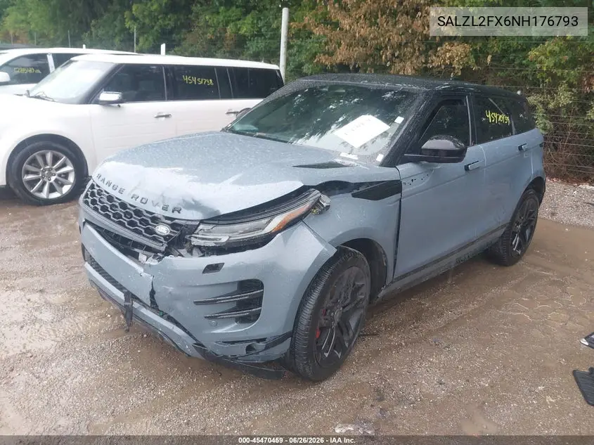 2022 Land Rover Range Rover Evoque R-Dynamic Se VIN: SALZL2FX6NH176793 Lot: 45470459