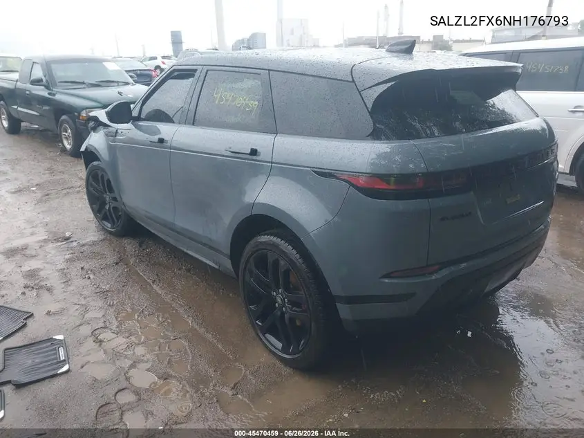 2022 Land Rover Range Rover Evoque R-Dynamic Se VIN: SALZL2FX6NH176793 Lot: 45470459