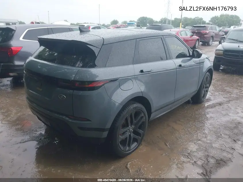 2022 Land Rover Range Rover Evoque R-Dynamic Se VIN: SALZL2FX6NH176793 Lot: 45470459