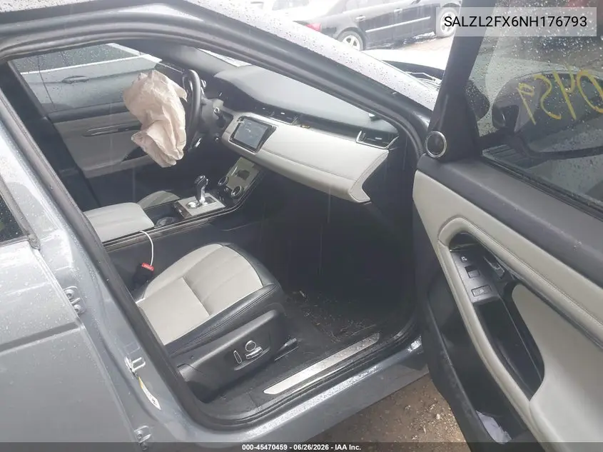2022 Land Rover Range Rover Evoque R-Dynamic Se VIN: SALZL2FX6NH176793 Lot: 45470459