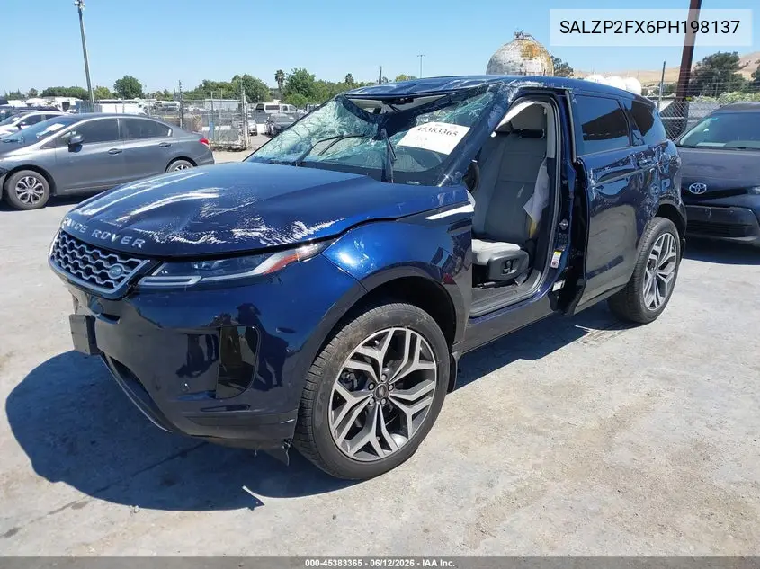 2023 Land Rover Range Rover Evoque Se VIN: SALZP2FX6PH198137 Lot: 45383365