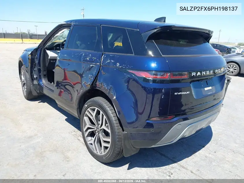 2023 Land Rover Range Rover Evoque Se VIN: SALZP2FX6PH198137 Lot: 45383365