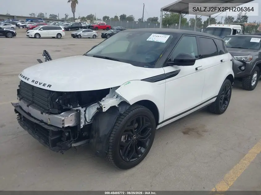 2023 Land Rover Range Rover Evoque S VIN: SALZJ2FX2PH206364 Lot: 45485772