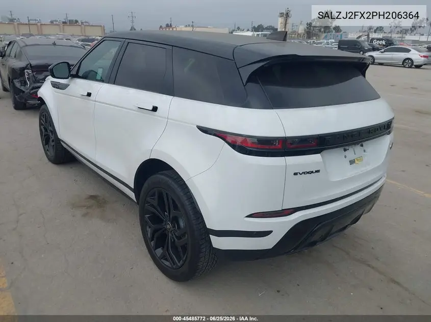 2023 Land Rover Range Rover Evoque S VIN: SALZJ2FX2PH206364 Lot: 45485772