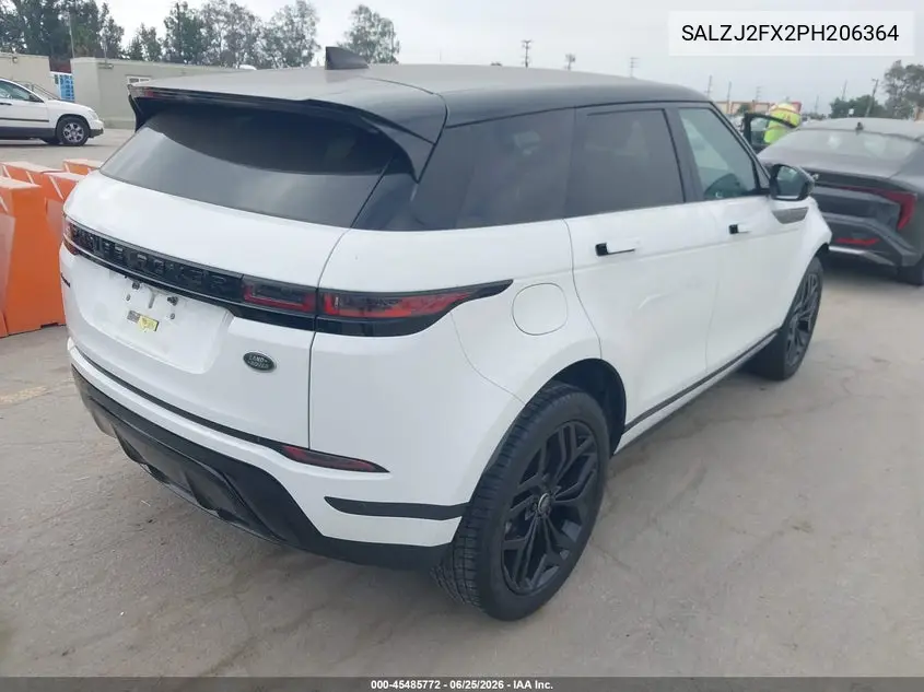 2023 Land Rover Range Rover Evoque S VIN: SALZJ2FX2PH206364 Lot: 45485772