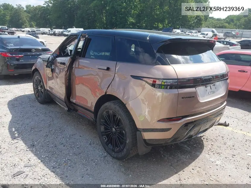 2024 Land Rover Range Rover Evoque Dynamic Se VIN: SALZL2FX5RH239369 Lot: 45559899