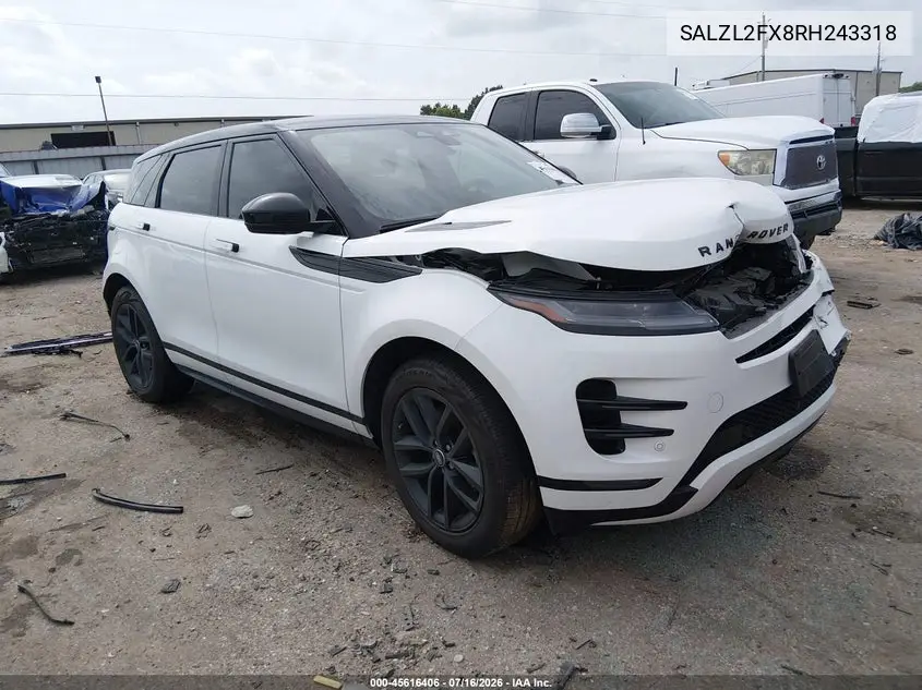 2024 Land Rover Range Rover Evoque Dynamic Se VIN: SALZL2FX8RH243318 Lot: 45616406
