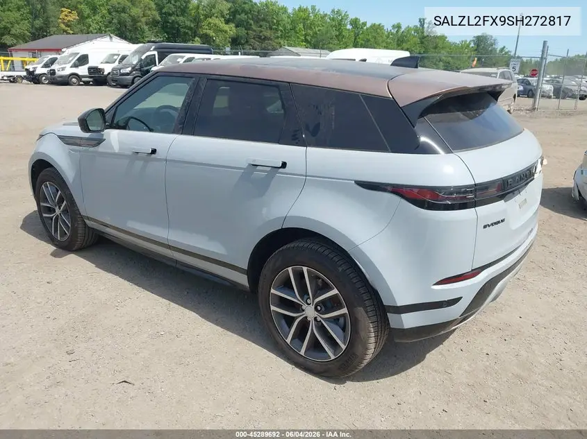 2025 Land Rover Range Rover Evoque Dynamic Se VIN: SALZL2FX9SH272817 Lot: 45289692