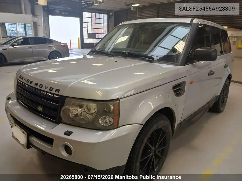 2006 Land Rover Range Rover Sport Hse VIN: SALSF25456A923309 Lot: 20265800