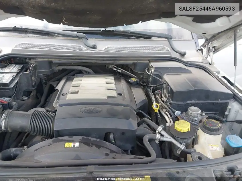 SALSF25446A960593 2006 Land Rover Range Rover Sport Hse