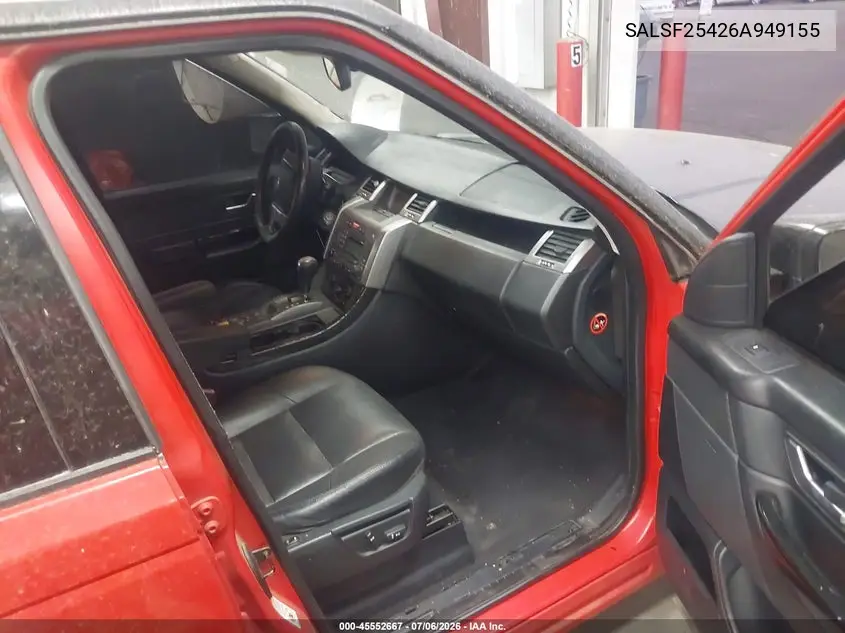 2006 Land Rover Range Rover Sport Hse VIN: SALSF25426A949155 Lot: 45552667