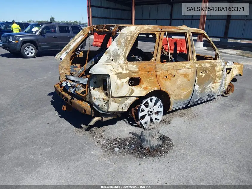 2008 Land Rover Range Rover Sport Hse VIN: SALSK25428A163371 Lot: 45369649