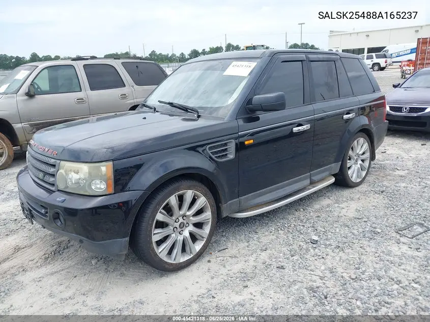 2008 Land Rover Range Rover Sport Hse VIN: SALSK25488A165237 Lot: 45421318