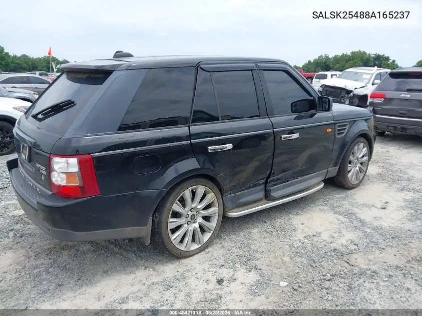 2008 Land Rover Range Rover Sport Hse VIN: SALSK25488A165237 Lot: 45421318