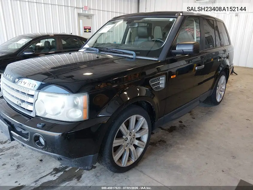 2008 Land Rover Range Rover Sport VIN: SALSH23408A152144 Lot: 45517523
