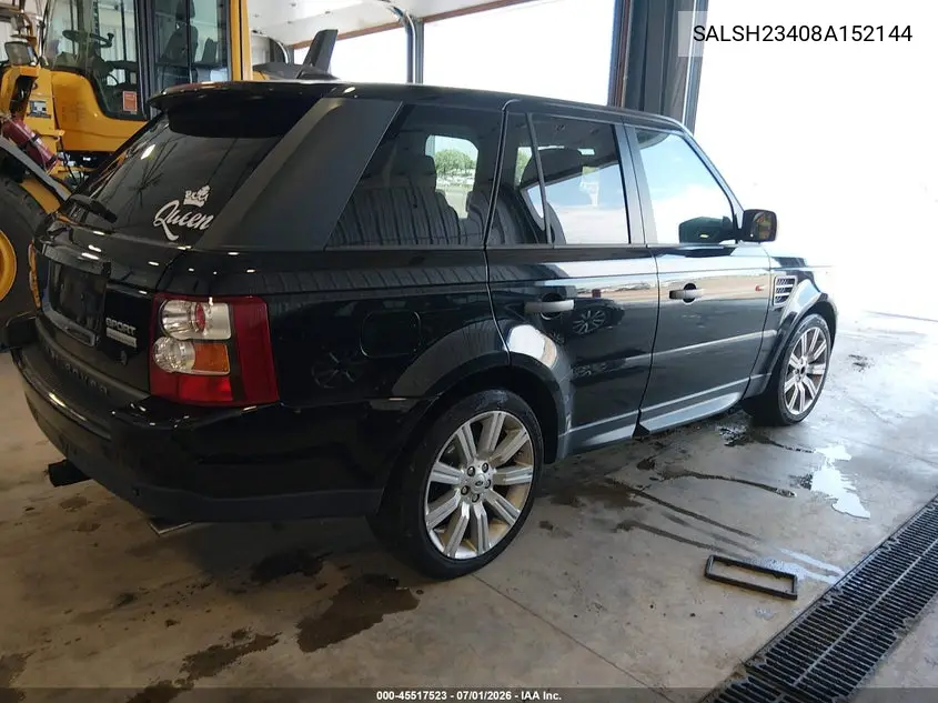 2008 Land Rover Range Rover Sport VIN: SALSH23408A152144 Lot: 45517523