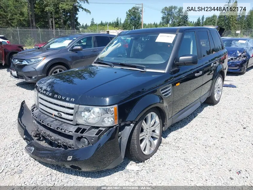 2008 Land Rover Range Rover Sport Supercharged VIN: SALSH23448A162174 Lot: 45574031