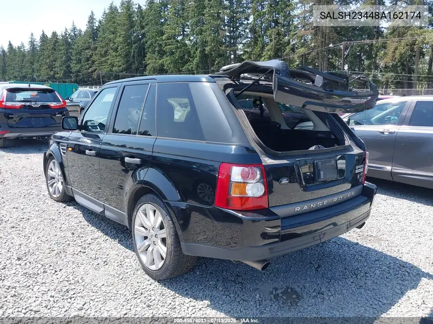 2008 Land Rover Range Rover Sport Supercharged VIN: SALSH23448A162174 Lot: 45574031
