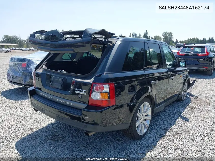 2008 Land Rover Range Rover Sport Supercharged VIN: SALSH23448A162174 Lot: 45574031