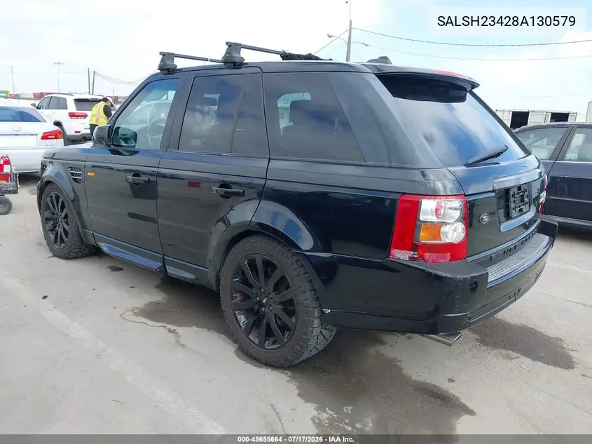 2008 Land Rover Range Rover Sport Supercharged VIN: SALSH23428A130579 Lot: 45655664