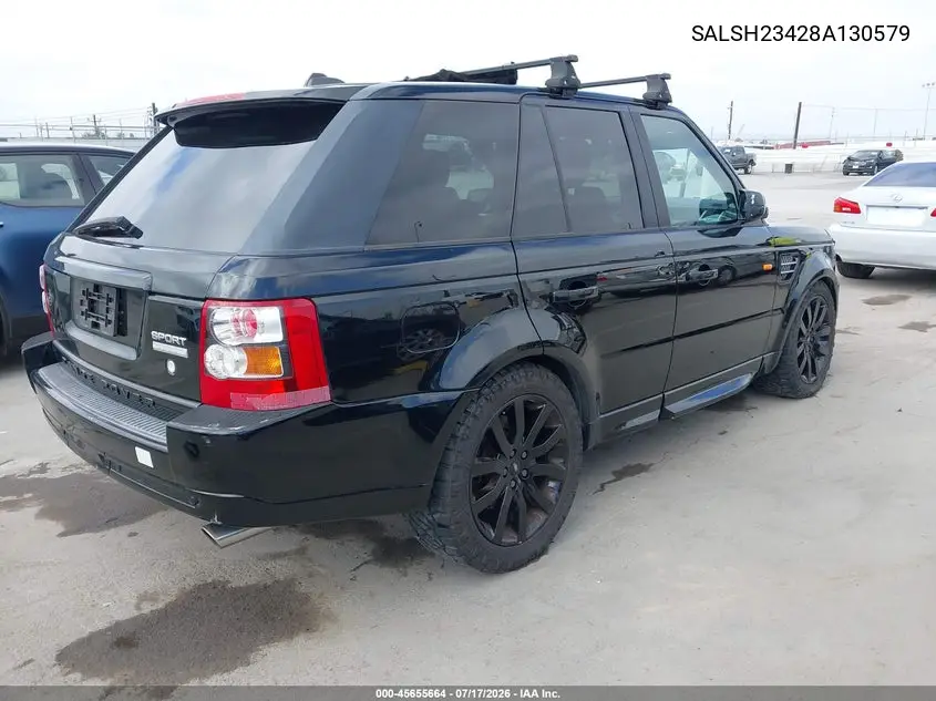 2008 Land Rover Range Rover Sport Supercharged VIN: SALSH23428A130579 Lot: 45655664