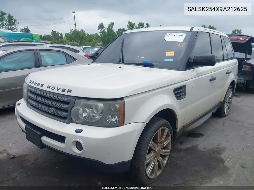 2009 Land Rover Range Rover Sport Hse VIN: SALSK254X9A212625 Lot: 45547188