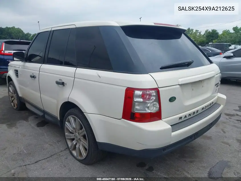 2009 Land Rover Range Rover Sport Hse VIN: SALSK254X9A212625 Lot: 45547188