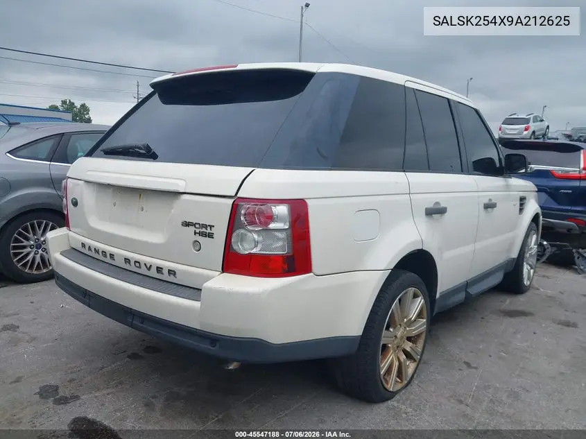 2009 Land Rover Range Rover Sport Hse VIN: SALSK254X9A212625 Lot: 45547188