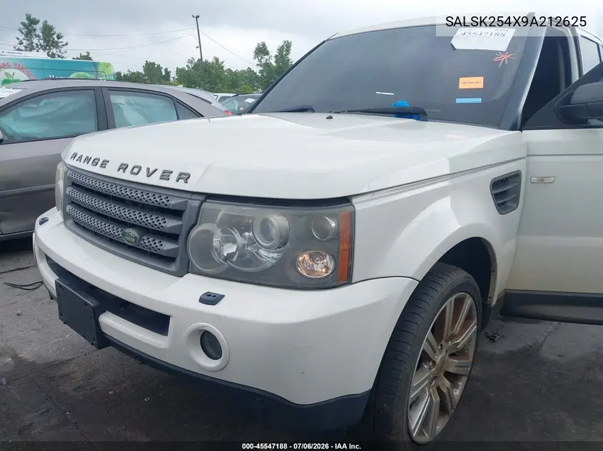 2009 Land Rover Range Rover Sport Hse VIN: SALSK254X9A212625 Lot: 45547188